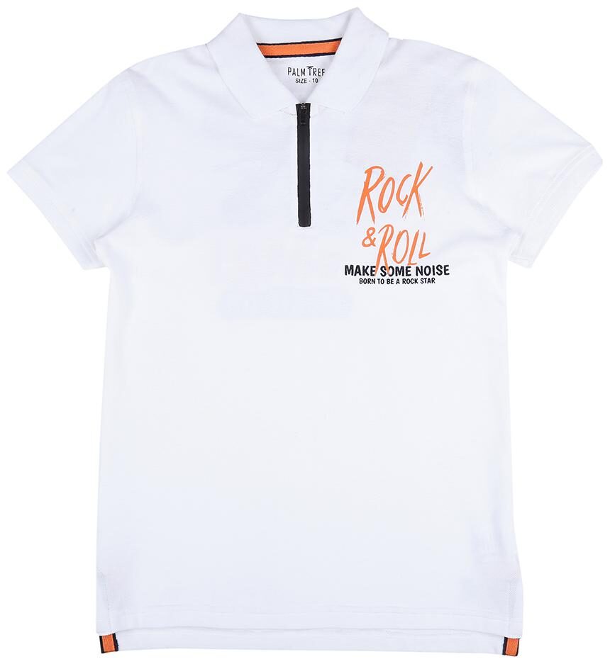 

PALM TREE Boy Cotton Printed T-shirt - White