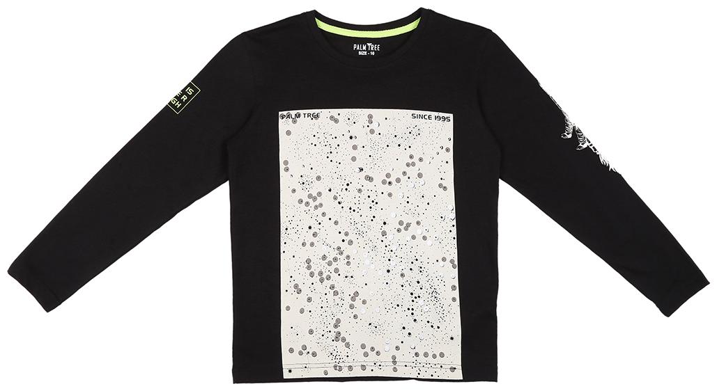 

PALM TREE Boy Cotton blend Printed T-shirt - Black