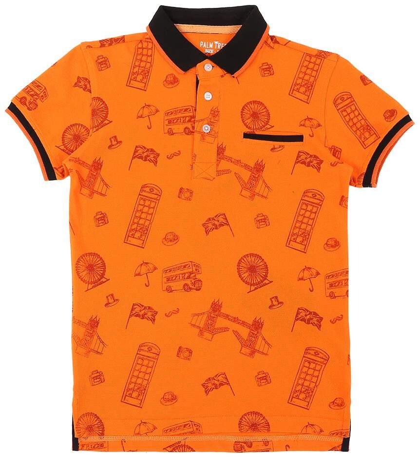 

PALM TREE Boy Cotton blend Printed T-shirt - Orange