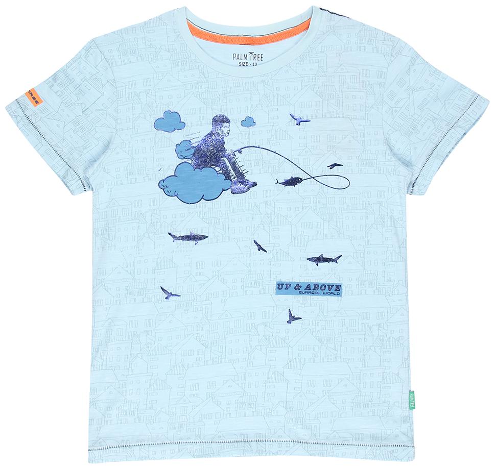 

PALM TREE Boy Cotton blend Printed T-shirt - Blue