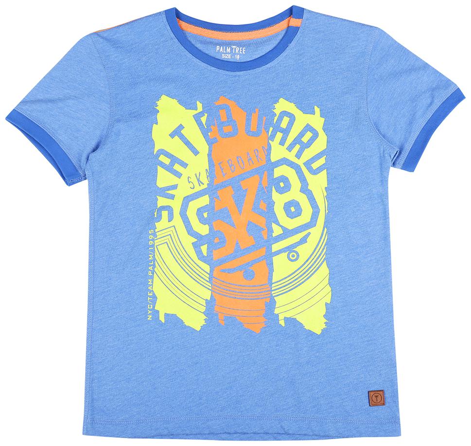 

PALM TREE Boy Cotton blend Printed T-shirt - Blue
