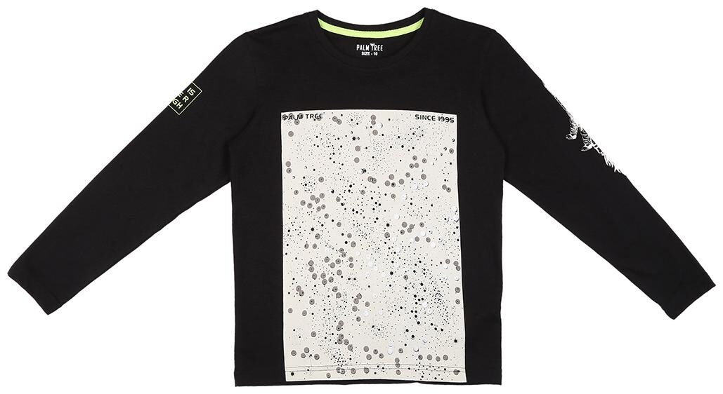 

PALM TREE Boy Cotton blend Printed T-shirt - Black