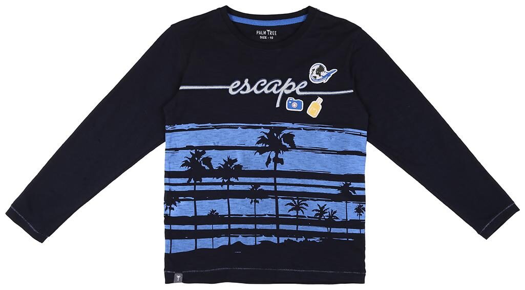 

PALM TREE Boy Cotton blend Printed T-shirt - Blue