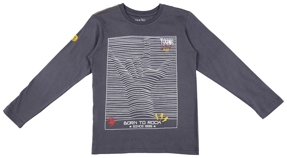 

PALM TREE Boy Cotton blend Printed T-shirt - Grey