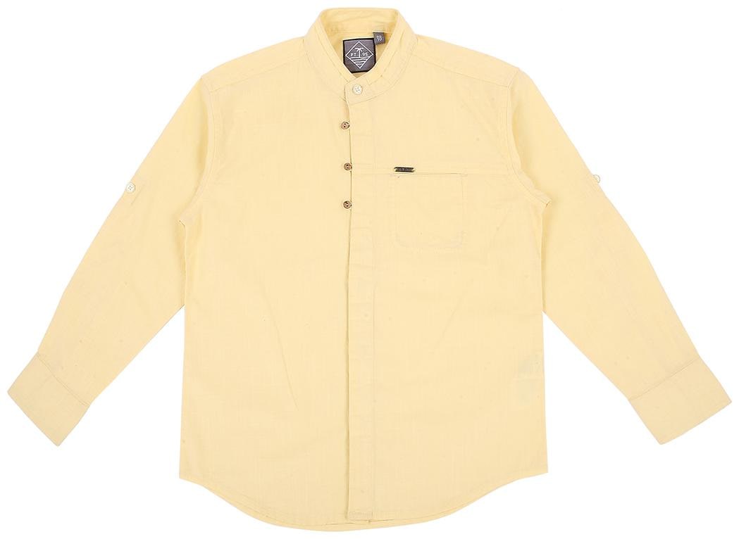 

Gini Jony Boy Cotton Solid Shirt Yellow
