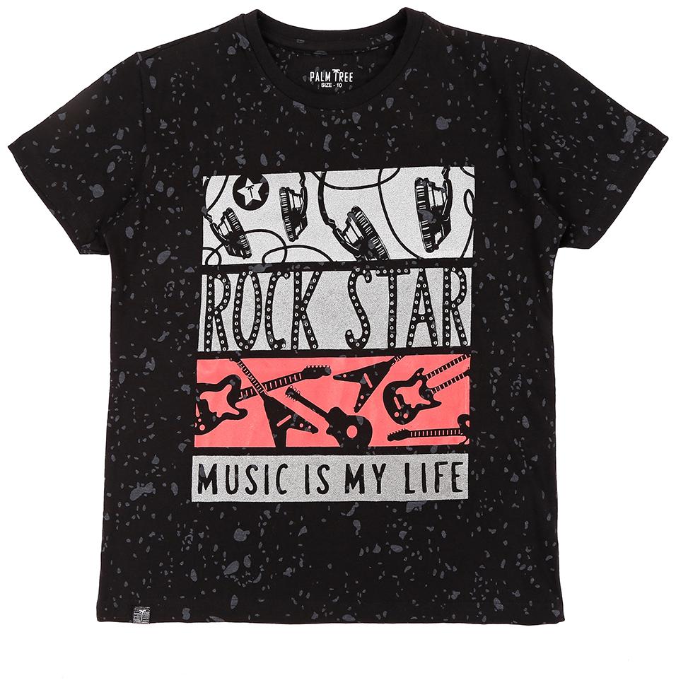 

Palm Tree Boys Black T-Shirt