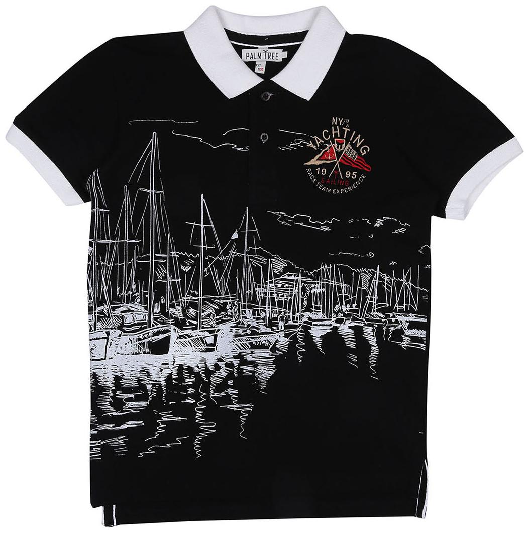 

PALM TREE Boy Cotton Printed T-shirt - Black