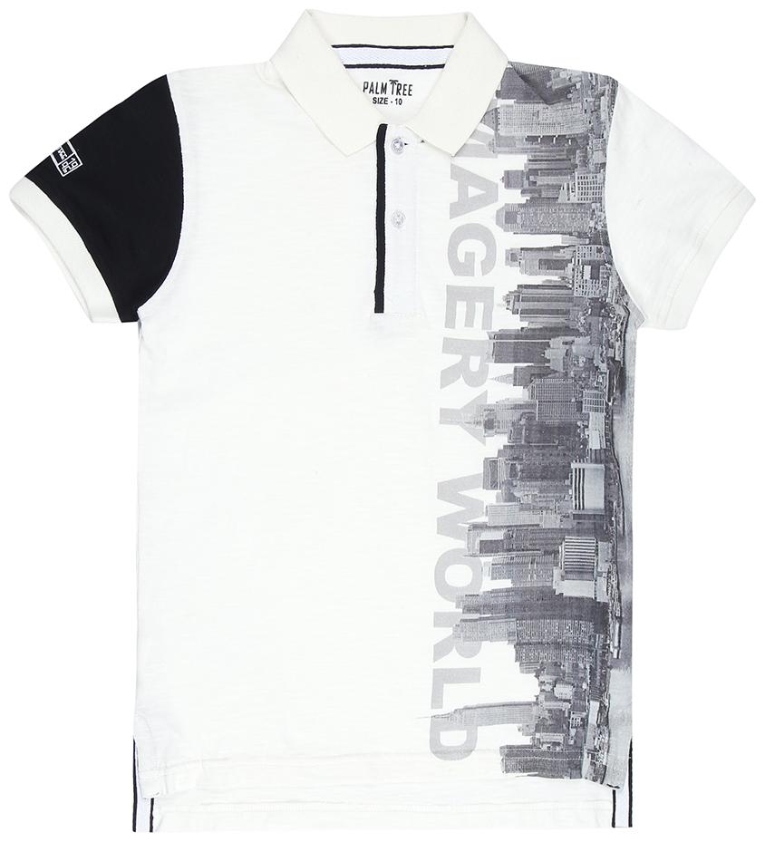

PALM TREE Boy Cotton Printed T-shirt - White