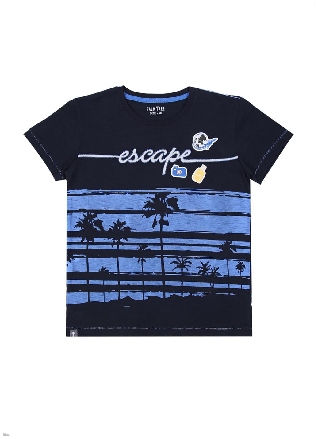 

PALM TREE Boy Cotton blend Printed T-shirt - Blue