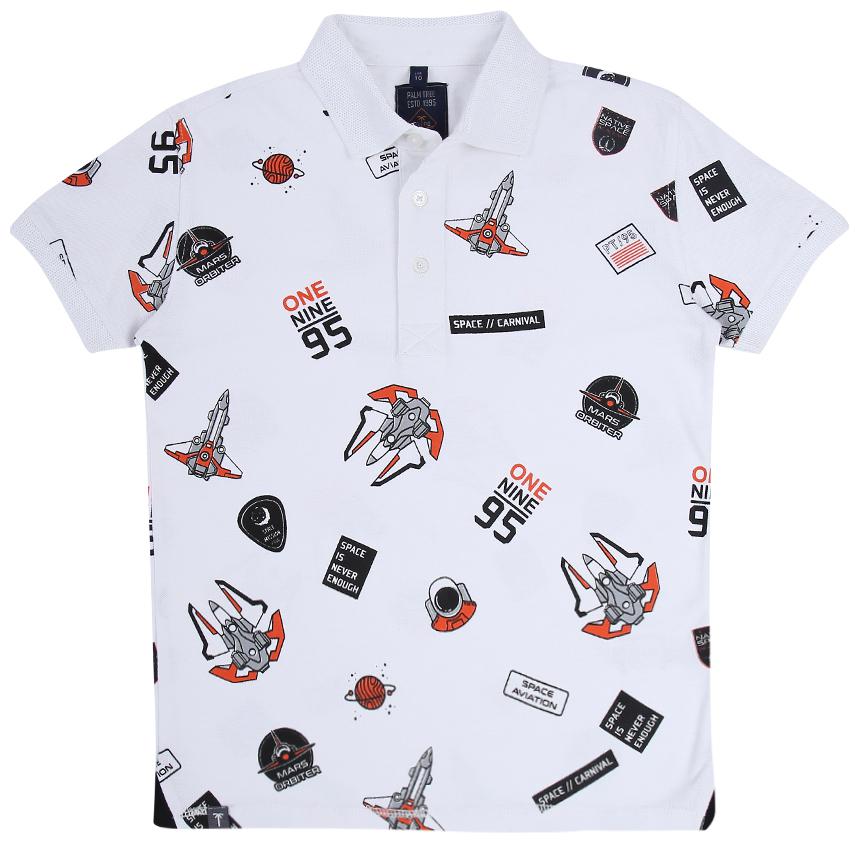 

PALM TREE Boy Cotton blend Printed T-shirt - White
