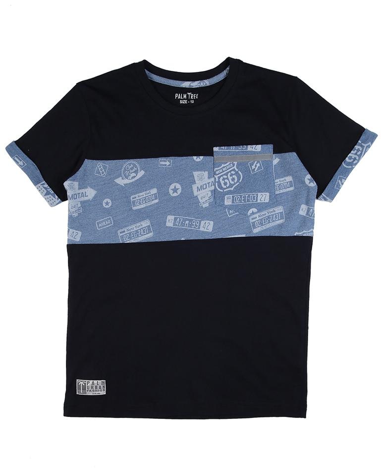 

PALM TREE Boy Cotton blend Printed T-shirt - Blue