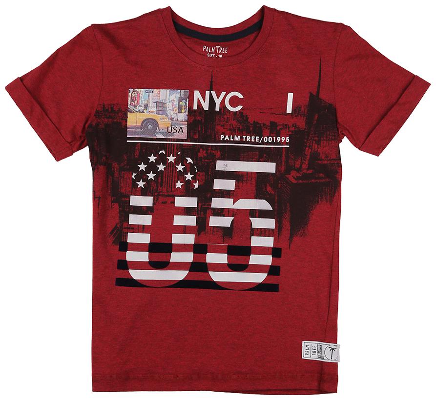 

PALM TREE Boy Cotton Printed T-shirt - Red