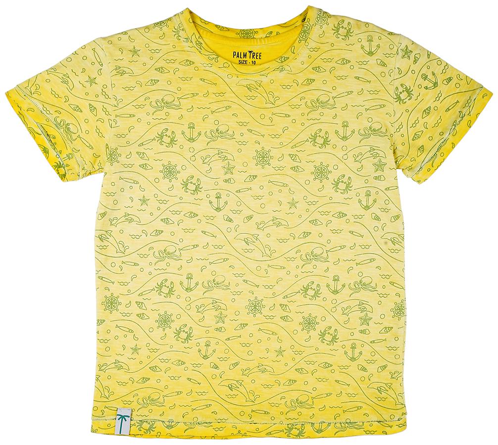 

PALM TREE Boy Cotton Printed T-shirt - Yellow
