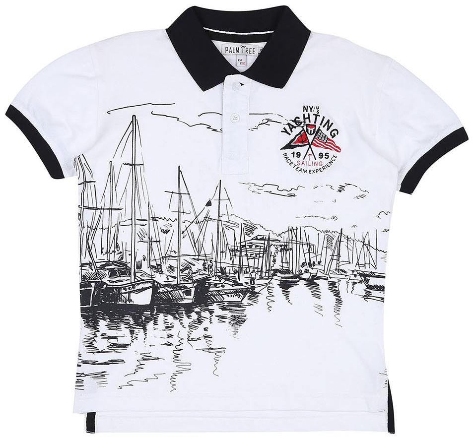 

PALM TREE Boy Cotton Printed T-shirt - White