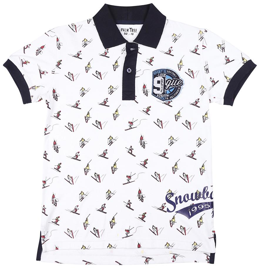 

PALM TREE Boy Cotton Printed T-shirt - White