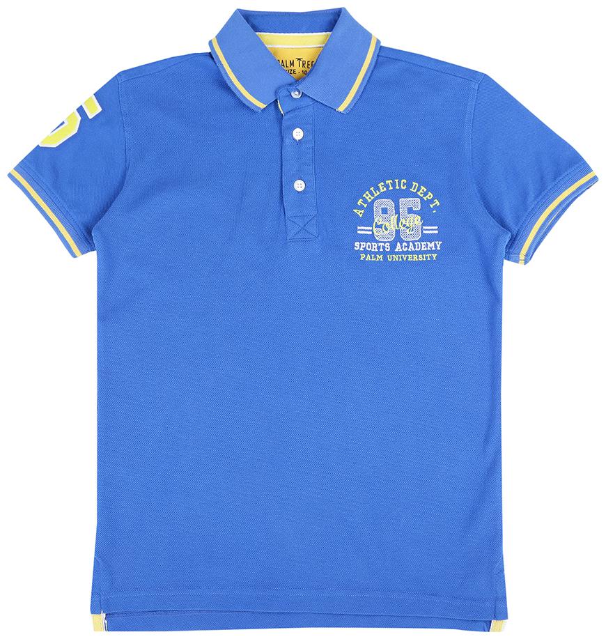 

PALM TREE Boy Cotton Solid T-shirt - Blue