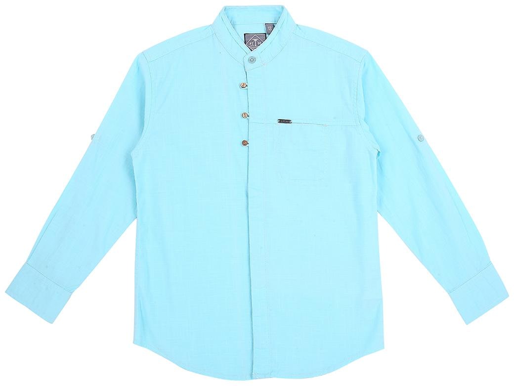 

Gini Jony Boy Cotton Solid Shirt Blue