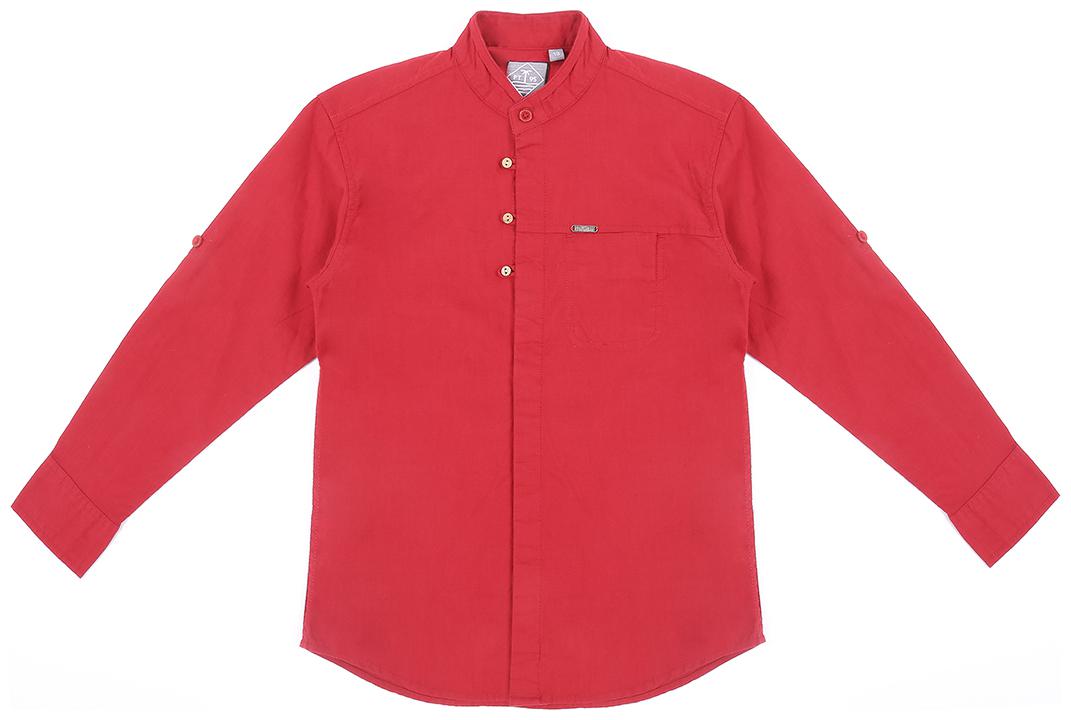 

Gini Jony Boy Cotton Solid Shirt Red
