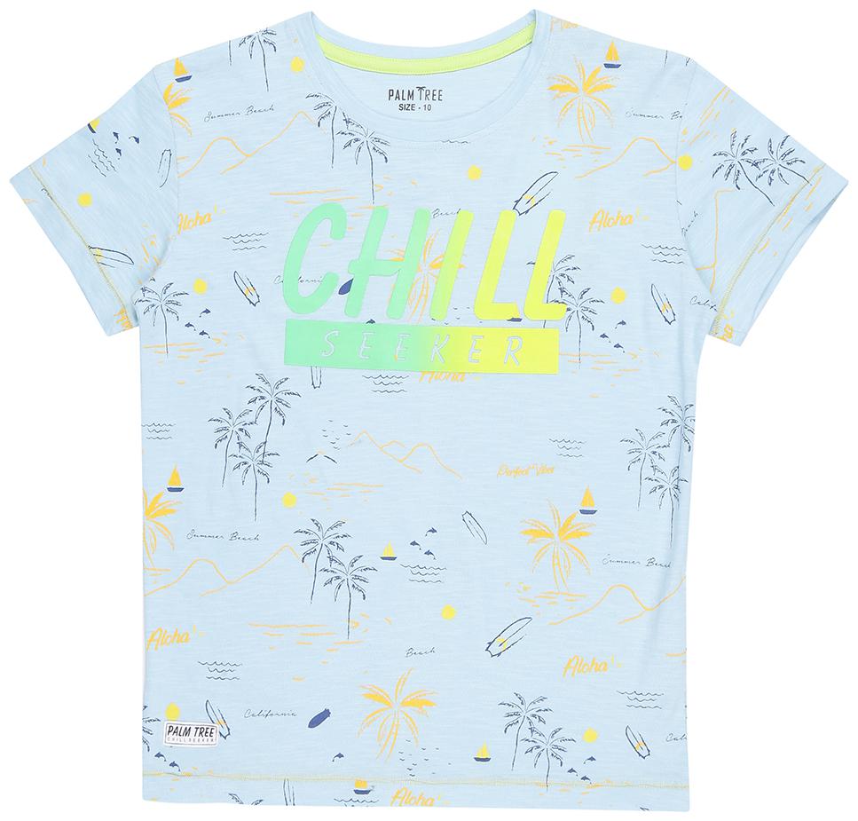 

PALM TREE Boy Cotton blend Printed T-shirt - Blue