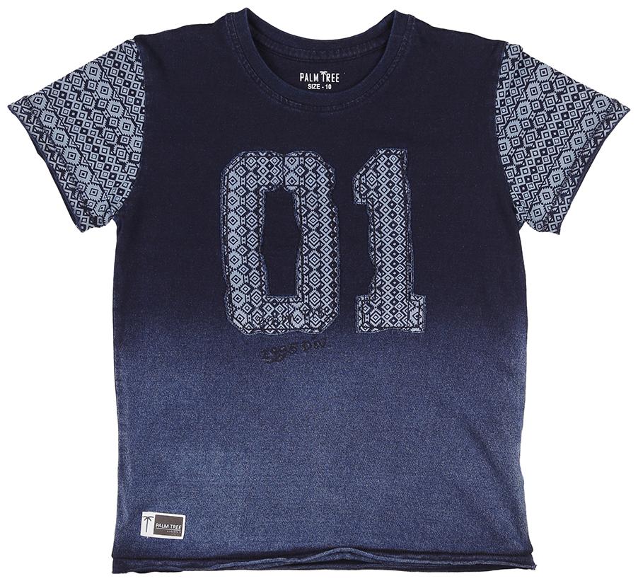 

PALM TREE Boy Cotton Printed T-shirt - Blue