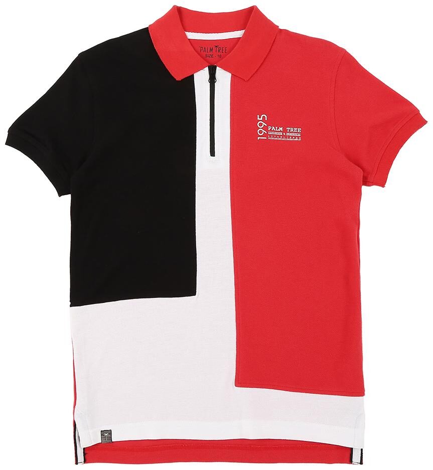 

PALM TREE Boy Cotton blend Solid T-shirt - Red