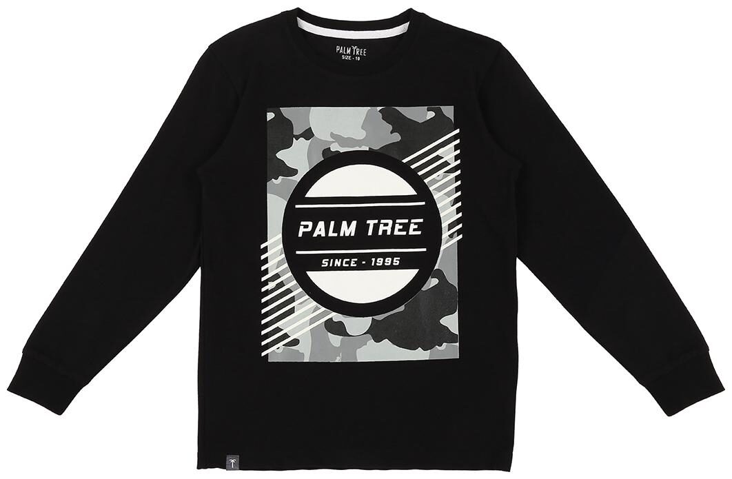 

PALM TREE Boy Cotton blend Printed T-shirt - Black