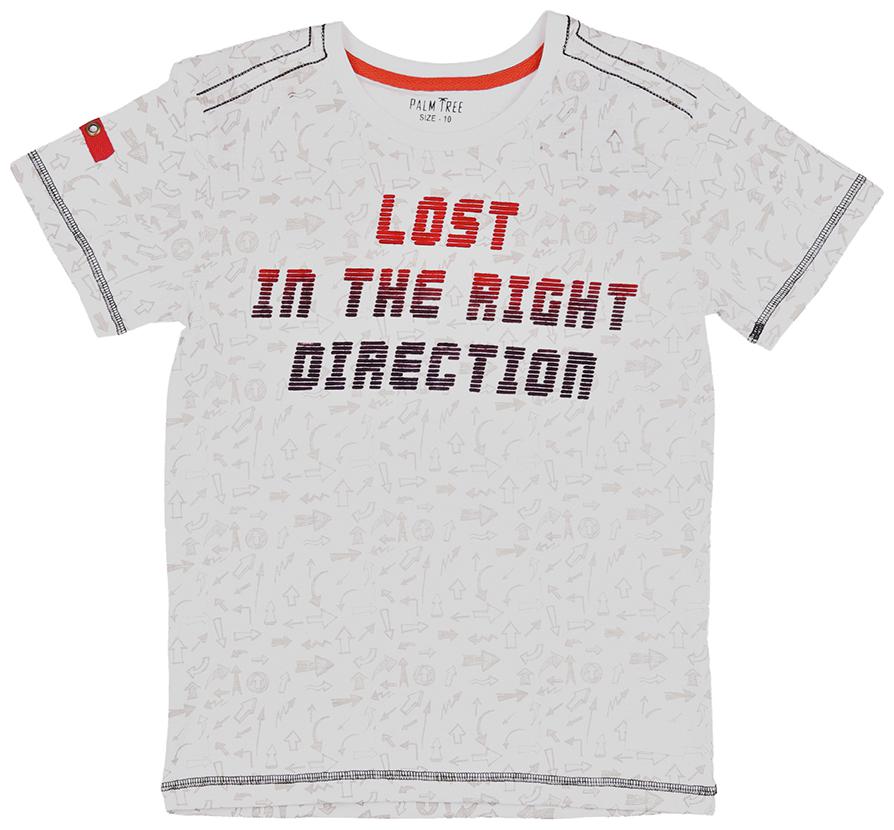

PALM TREE Boy Cotton Printed T-shirt - White