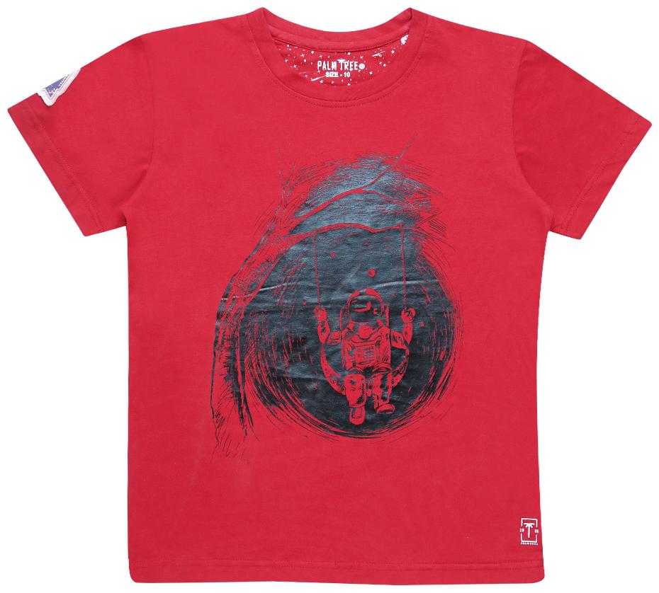 

PALM TREE Boy Cotton blend Printed T-shirt - Red
