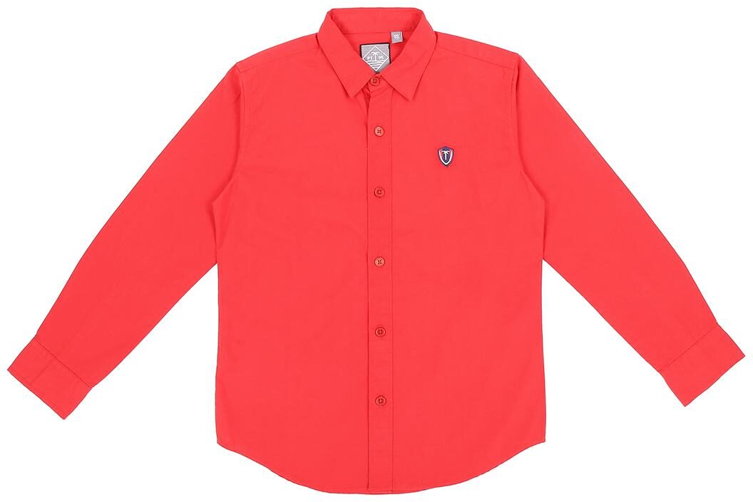 

Gini Jony Boy Cotton Solid Shirt Red