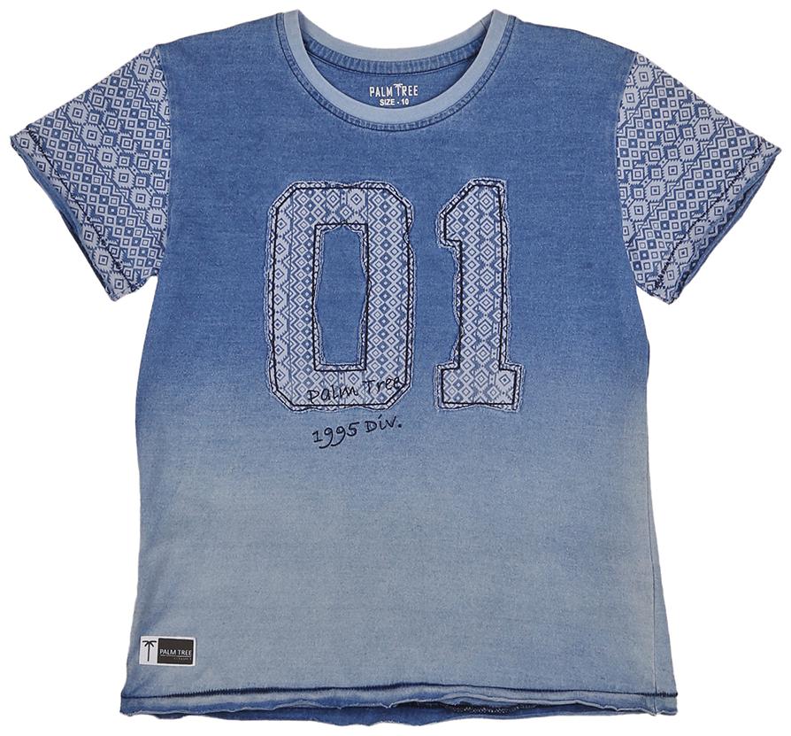 

PALM TREE Boy Cotton Printed T-shirt - Blue