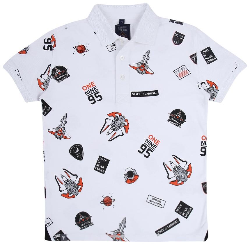 

PALM TREE Boy Cotton blend Printed T-shirt - White