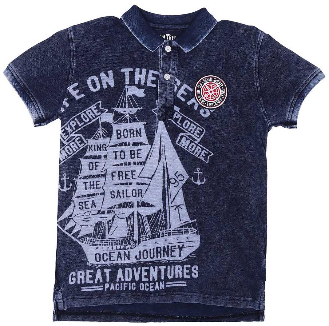 

PALM TREE Boy Cotton Printed T-shirt - Blue