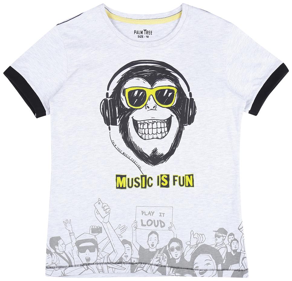 

PALM TREE Boy Cotton blend Printed T-shirt - White