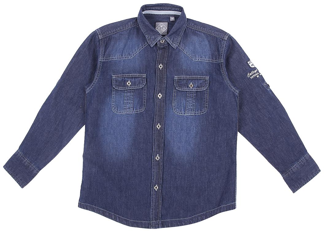 

Gini Jony Boy Cotton Solid Shirt Blue