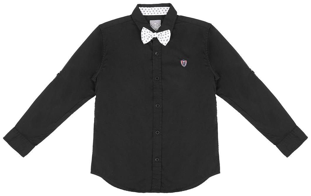 

Gini Jony Boy Cotton Solid Shirt Black