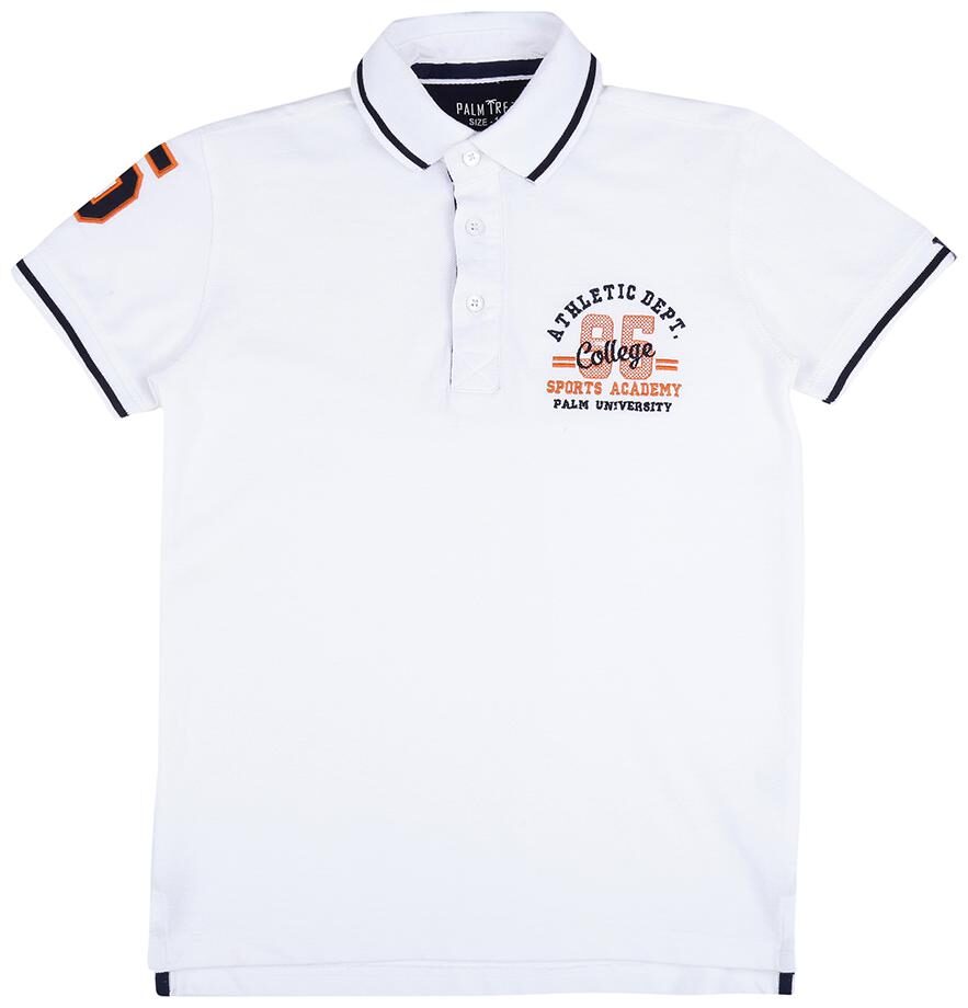 

PALM TREE Boy Cotton Solid T-shirt - White