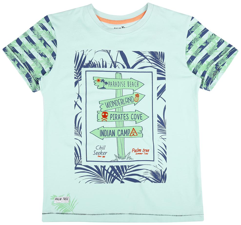 

PALM TREE Boy Cotton blend Printed T-shirt - Blue