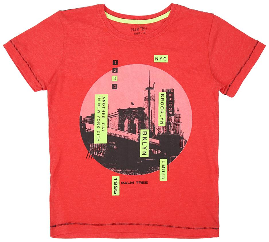 

PALM TREE Boy Cotton blend Printed T-shirt - Red