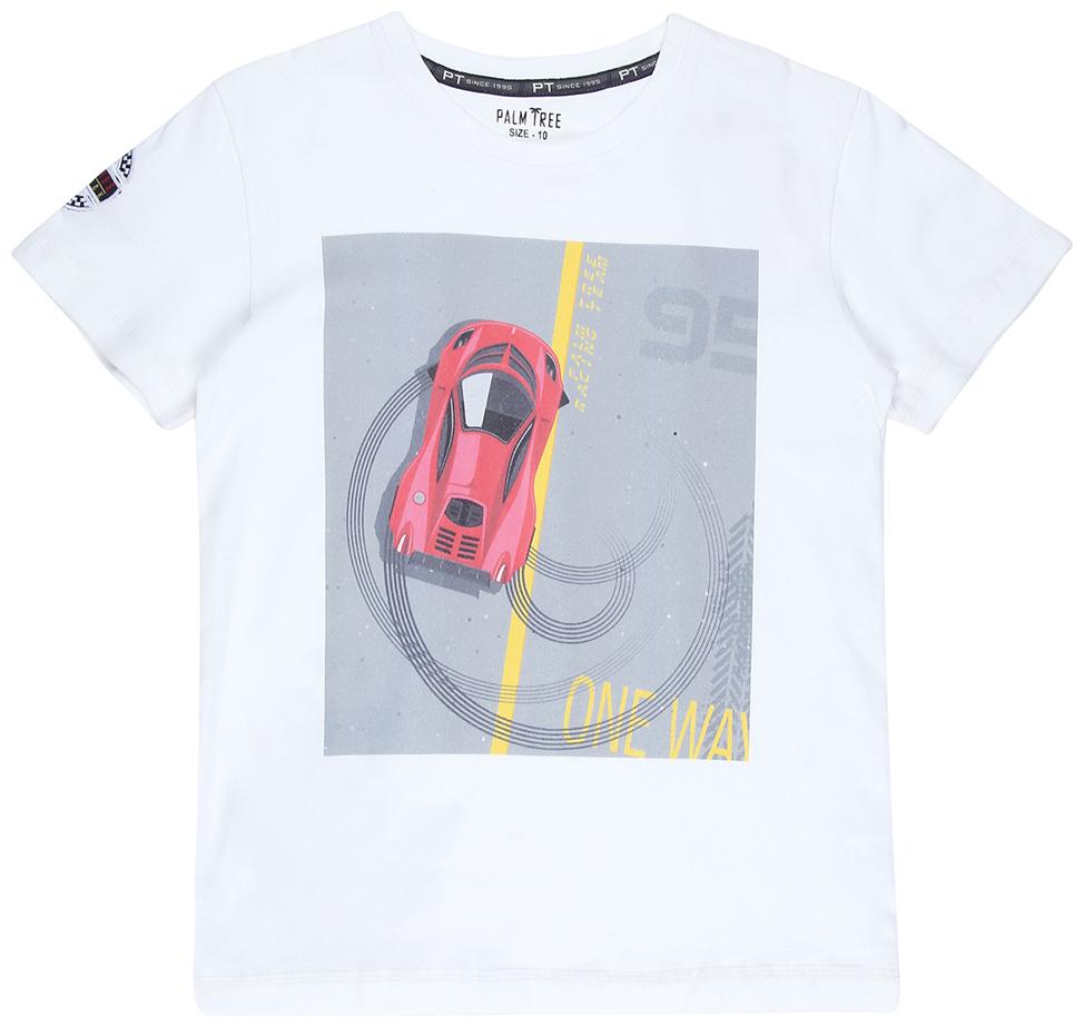 

PALM TREE Boy Cotton blend Printed T-shirt - White