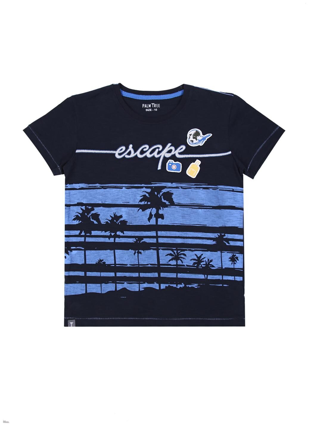 

PALM TREE Boy Cotton blend Printed T-shirt - Blue
