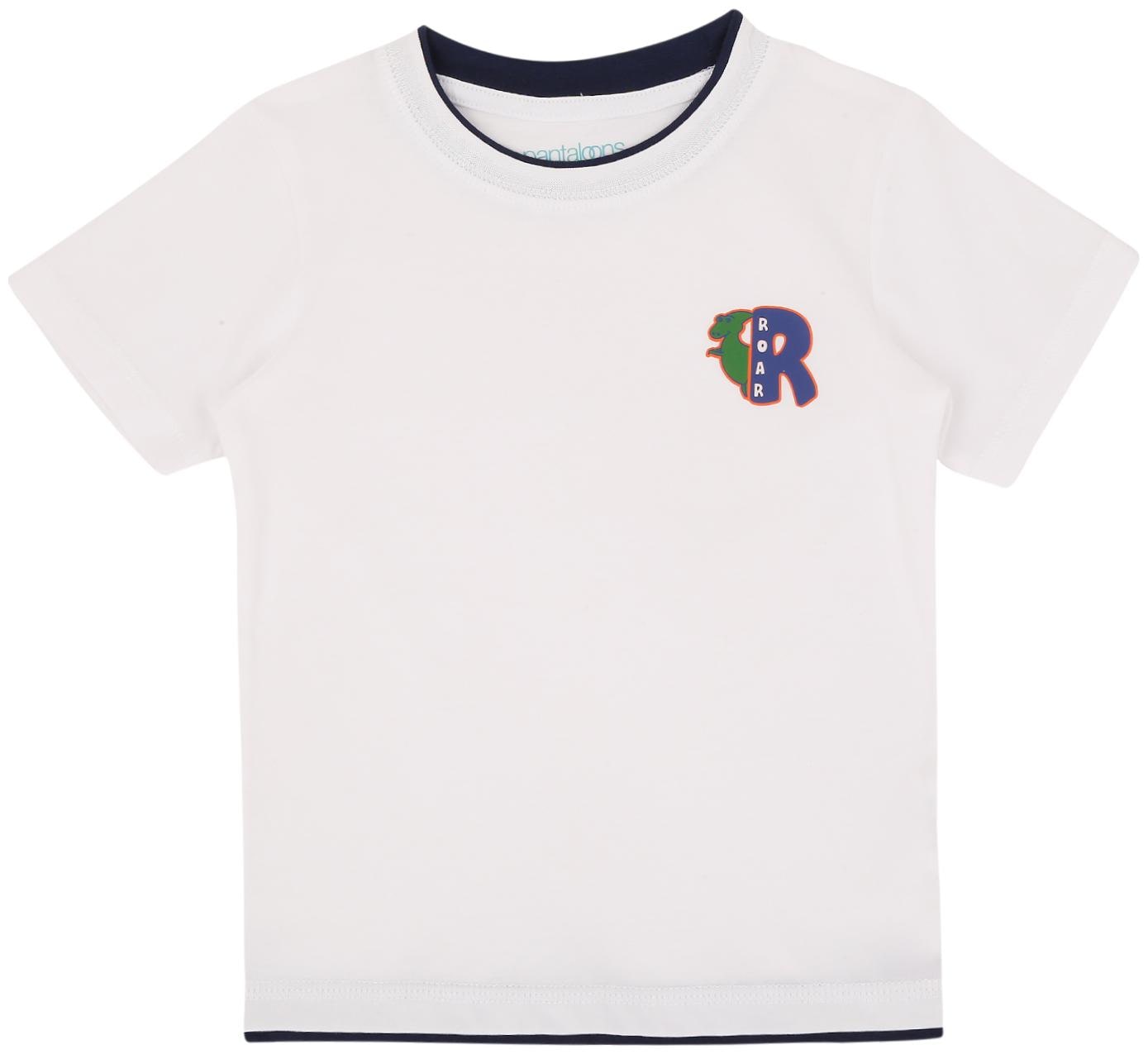 

Pantaloons Baby Cotton Solid T shirt for Baby Boy - White