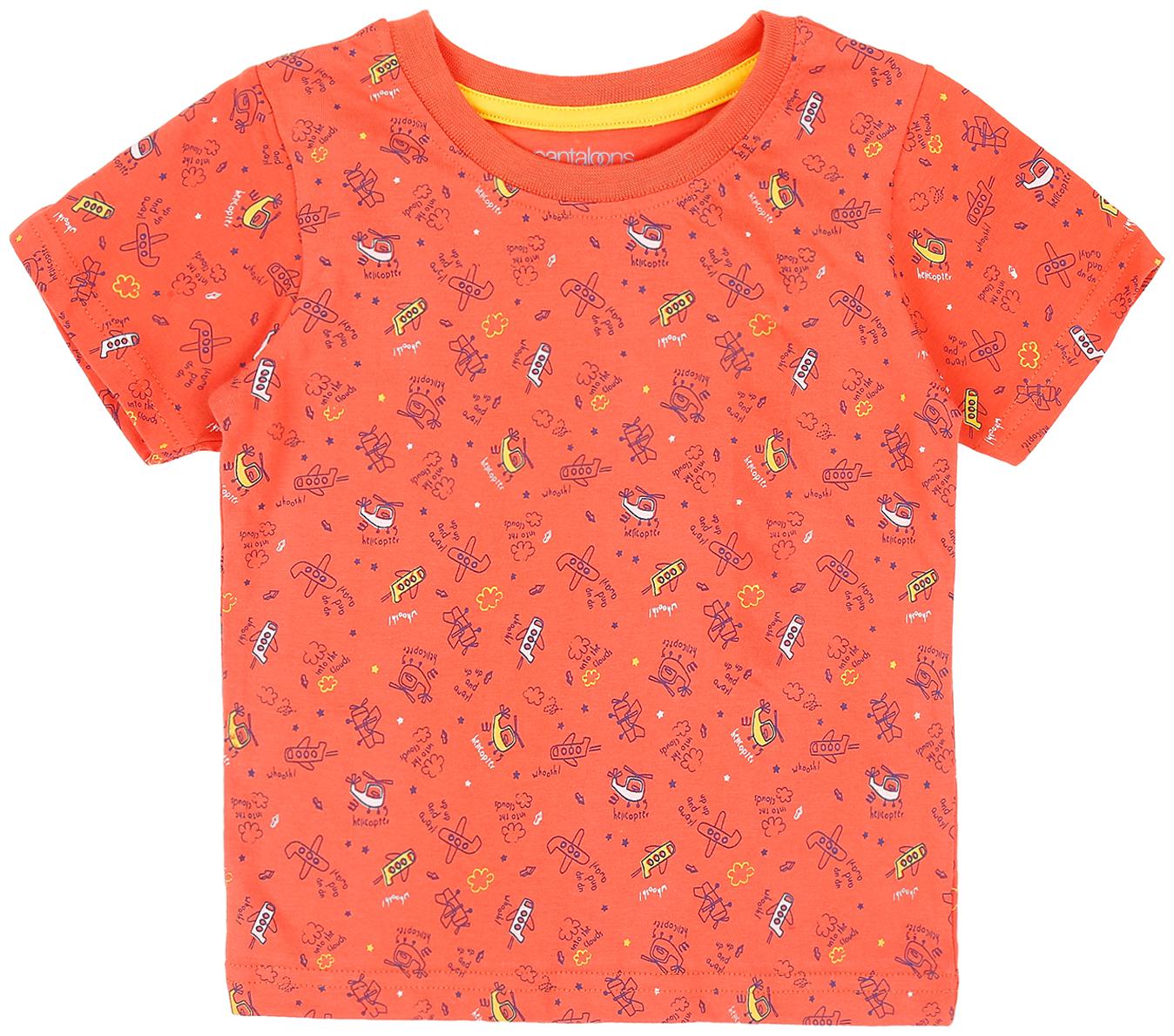 

Pantaloons Baby Cotton Printed T shirt for Baby Boy - Pink