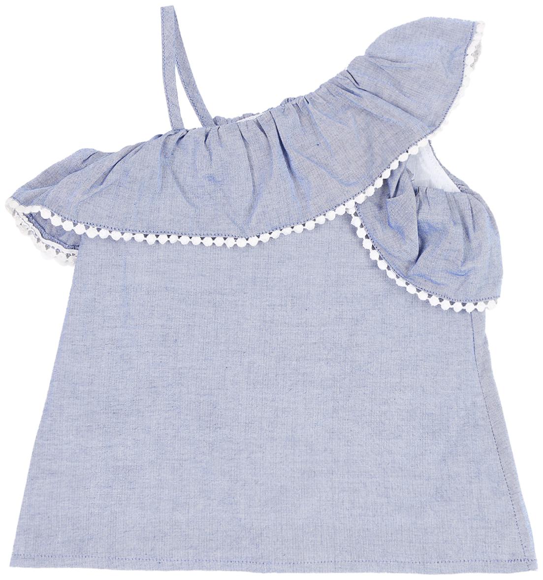 

Pantaloons Baby Cotton Solid Top for Baby Girl - Blue