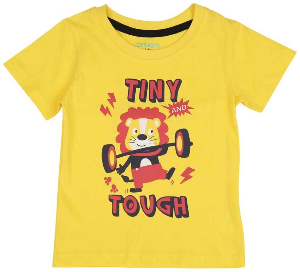 

Pantaloons Baby Cotton Printed T shirt for Baby Boy - Yellow