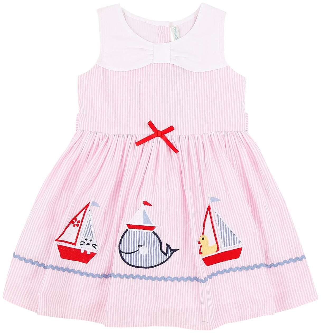 

Pantaloons Baby Baby girl Cotton Striped Princess frock - Pink