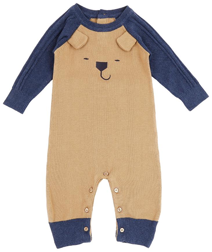 

Pantaloons Baby Baby boy Cotton Printed Sleep suit - Beige