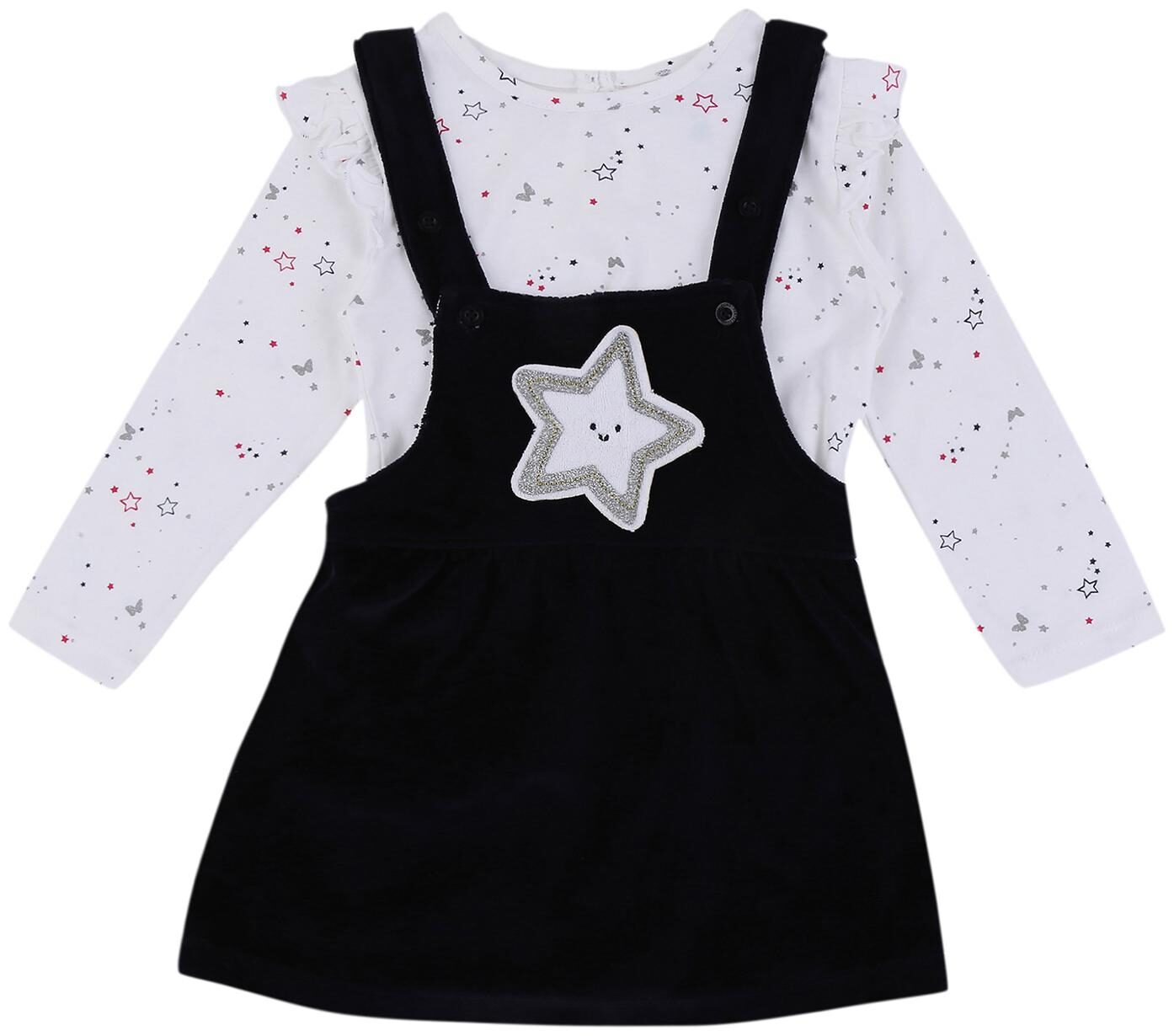 

Pantaloons Baby Baby girl Cotton Printed Winterwear onesie and romper - Blue
