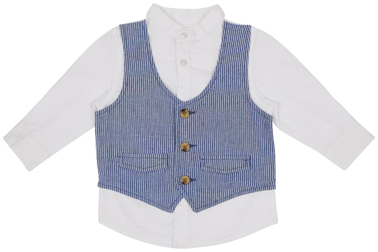 

Pantaloons Baby Cotton Striped Shirt for Baby Boy - White