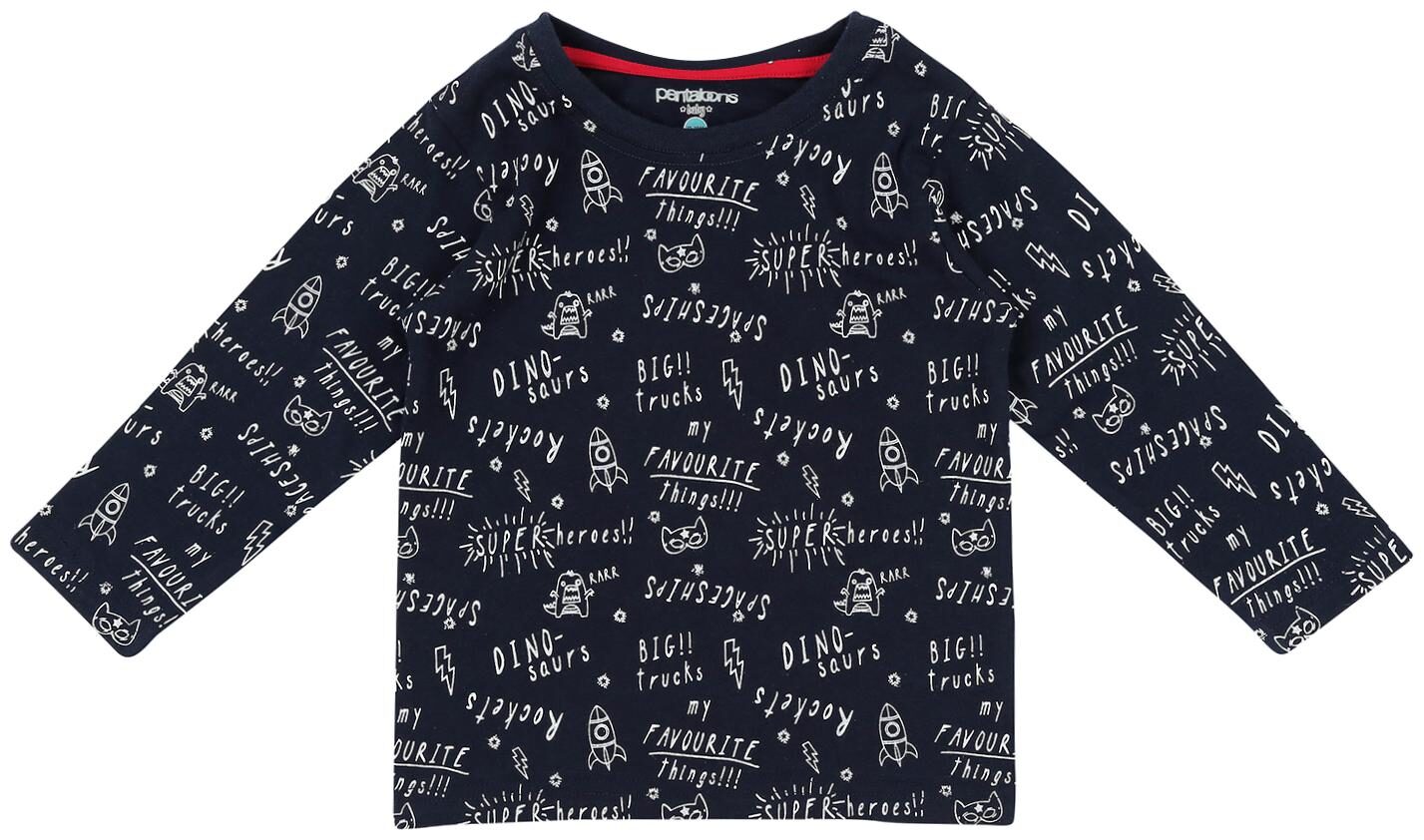 

Pantaloons Baby Cotton Printed T shirt for Baby Boy - Blue