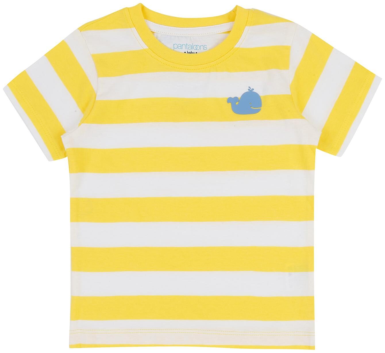 

Pantaloons Baby Cotton Striped T shirt for Baby Boy - Yellow